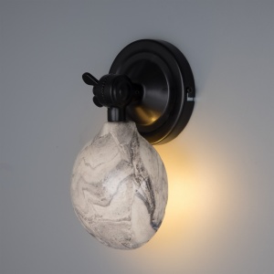 Coco Adjustable Marbled Ceramic Wall Light